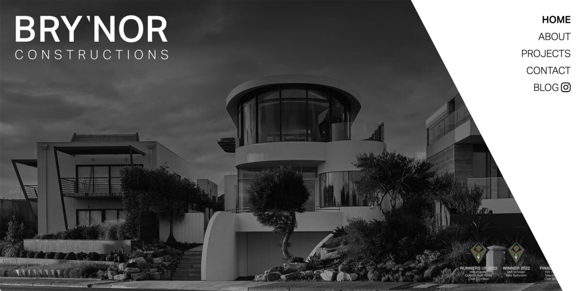 Brynor Constructions - website design & development