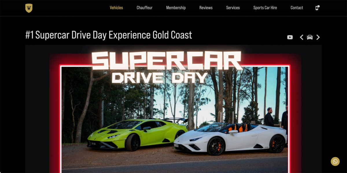 Queensland Luxury Car Rentals - website design & development