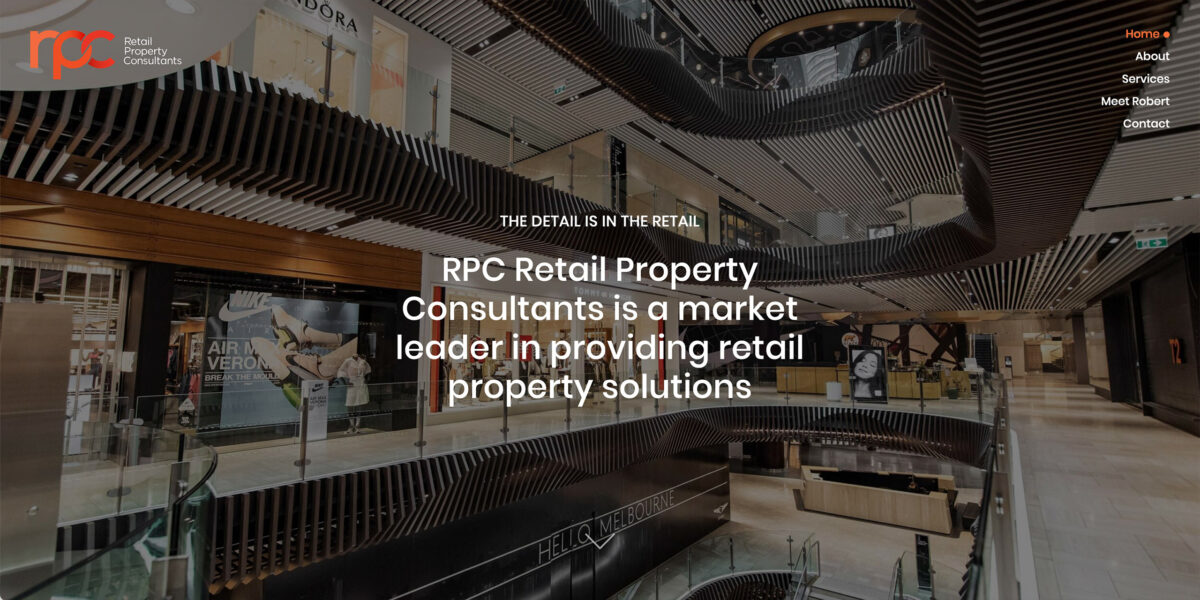 Retail Property Consultants - website design & development
