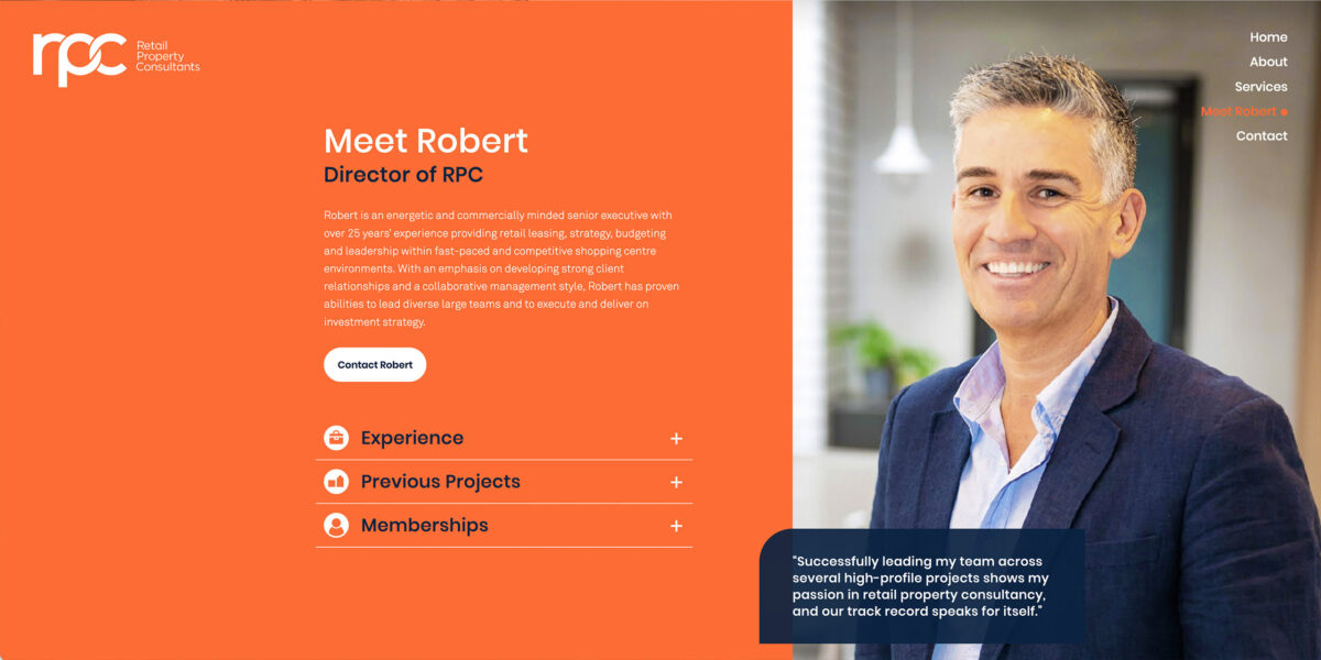 Retail Property Consultants - website design & development